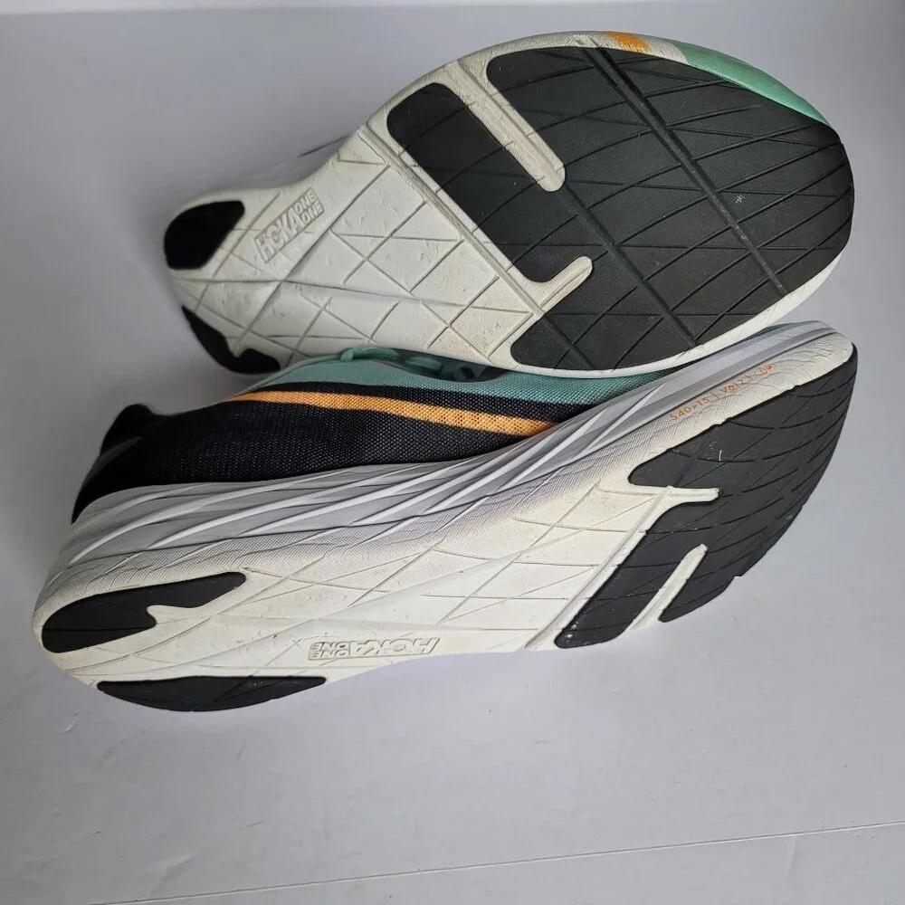 Hoka Unisex Rocket X Eggshell Blue-Black Running Shoes. Size Men 11.5/Women 12.5 - Picture 9 of 10